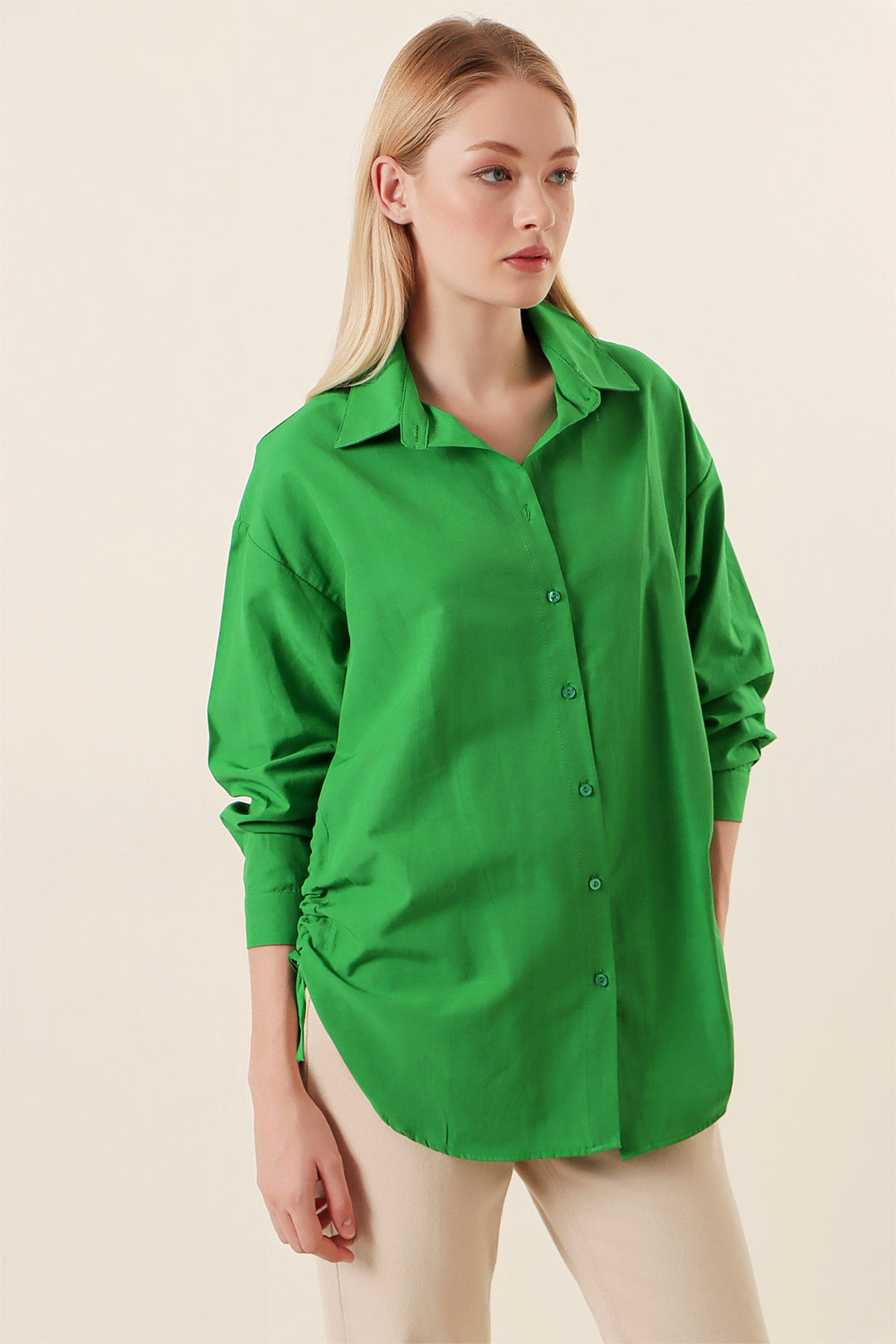 Bigdart Chemise oversize avec cordon de serrage 20132 - Vert