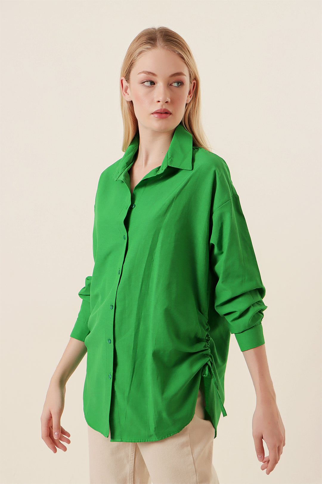 Bigdart Chemise oversize avec cordon de serrage 20132 - Vert