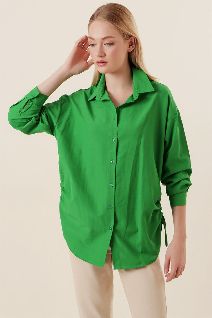Bigdart Chemise oversize avec cordon de serrage 20132 - Vert