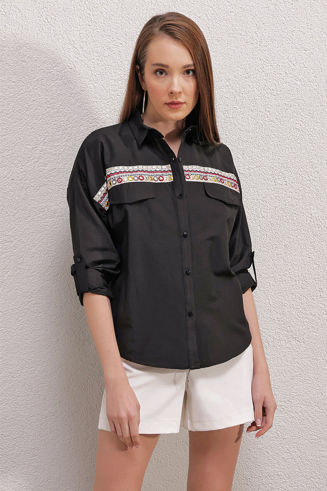 Bigdart 20147 Chemise brodée - Noir