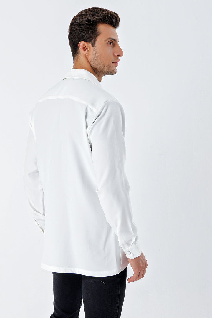 Bigdart 20193 Chemise homme oversize - Blanc