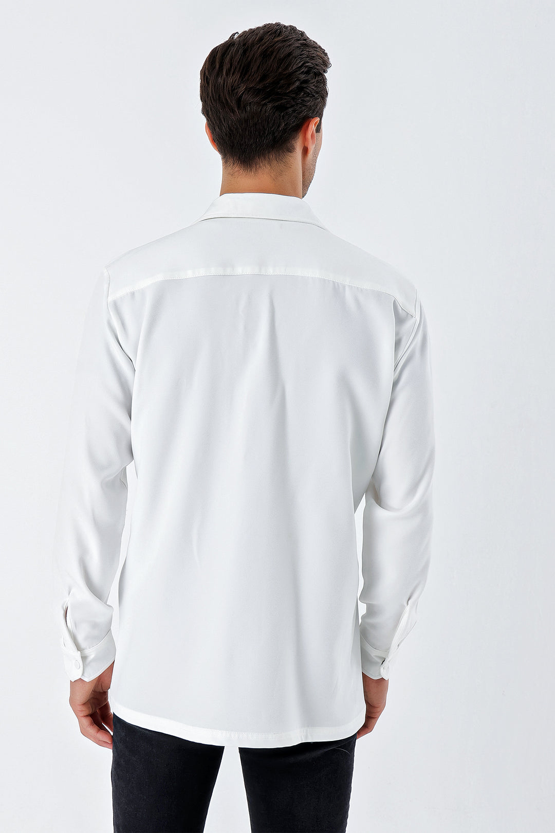 Bigdart 20193 Chemise homme oversize - Blanc