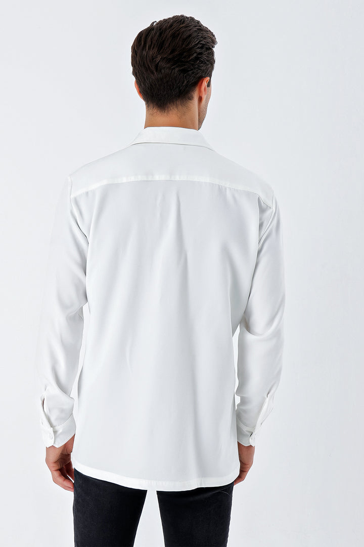 Bigdart 20193 Chemise homme oversize - Blanc