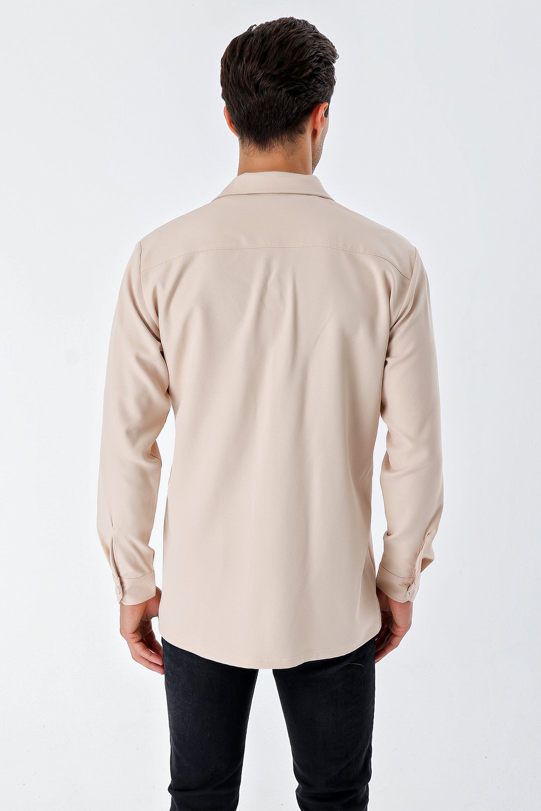 Bigdart 20193 Chemise homme oversize - Crème