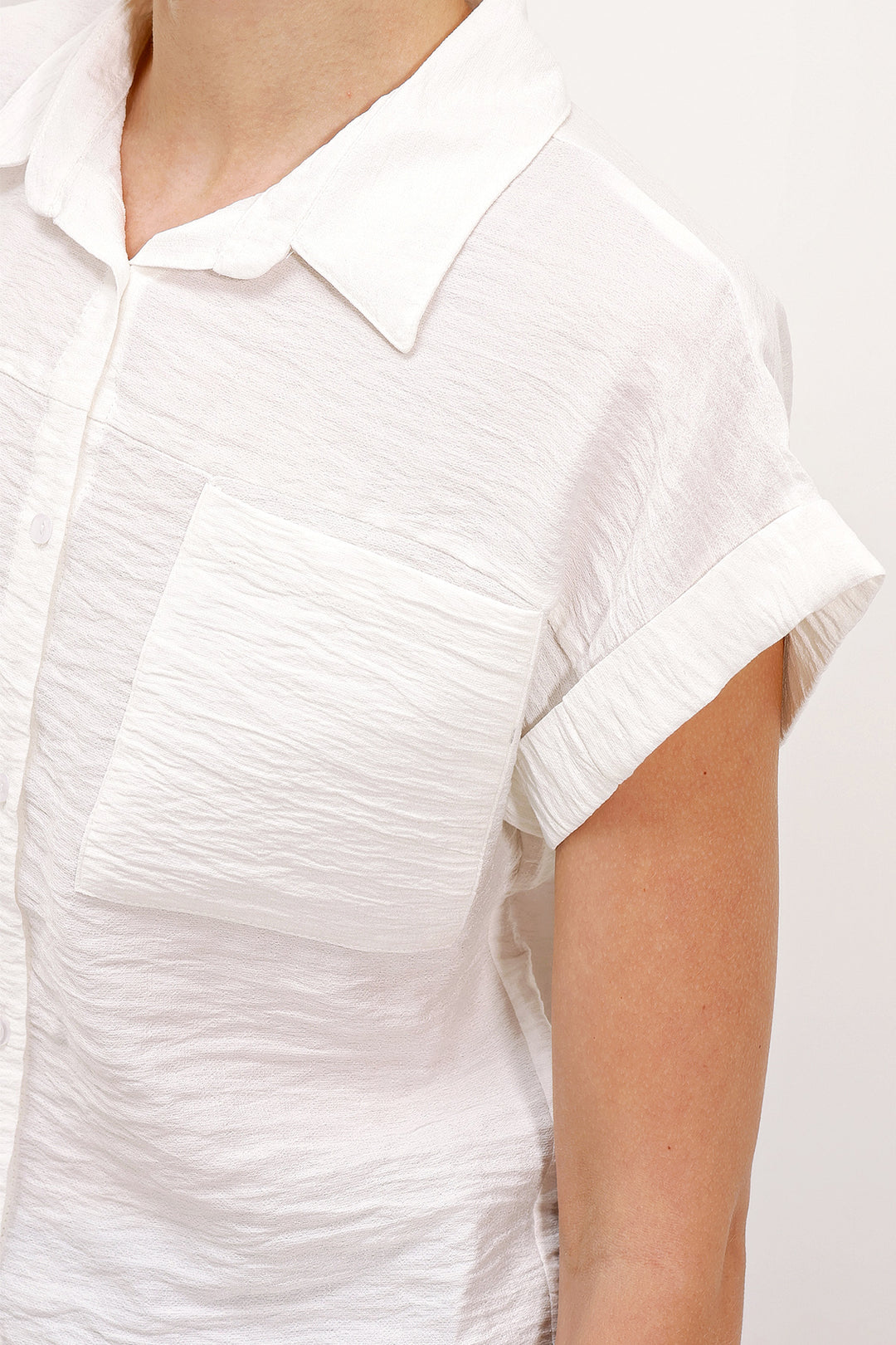 Bigdart 20198 Chemise à manches courtes à poches - Blanc