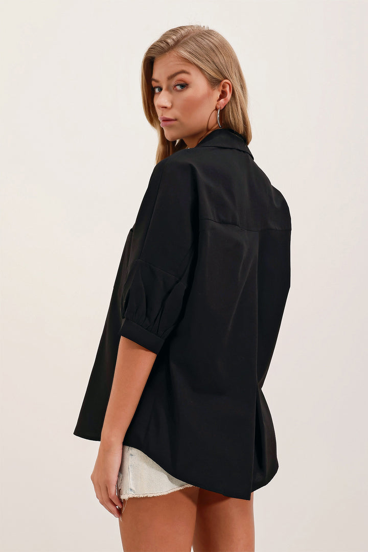 Bigdart Chemise Basique à Manches Courtes Oversize 20213 - Noir