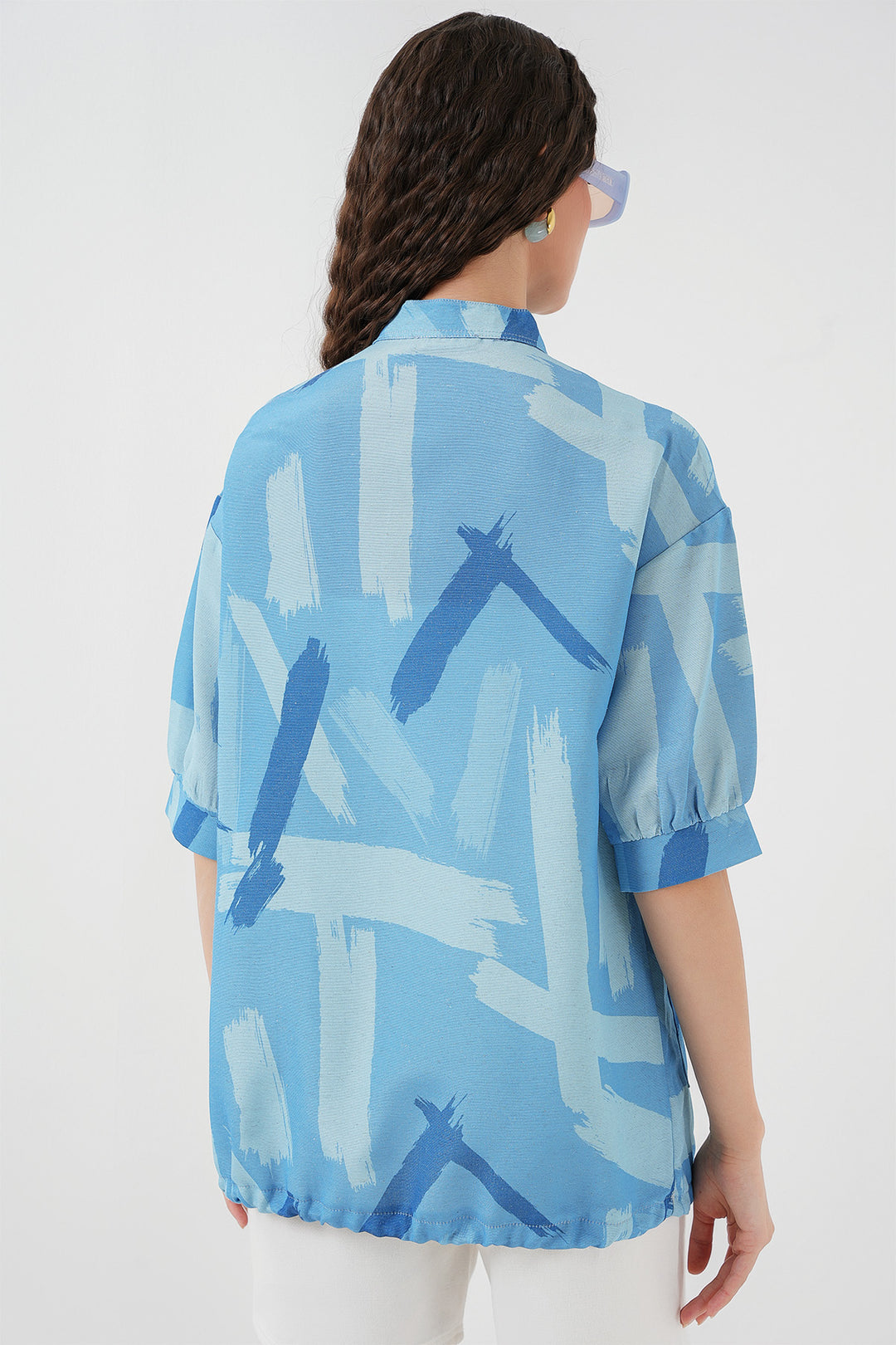 Bigdart 20226 Chemise Oversize Imprimée - Bleu