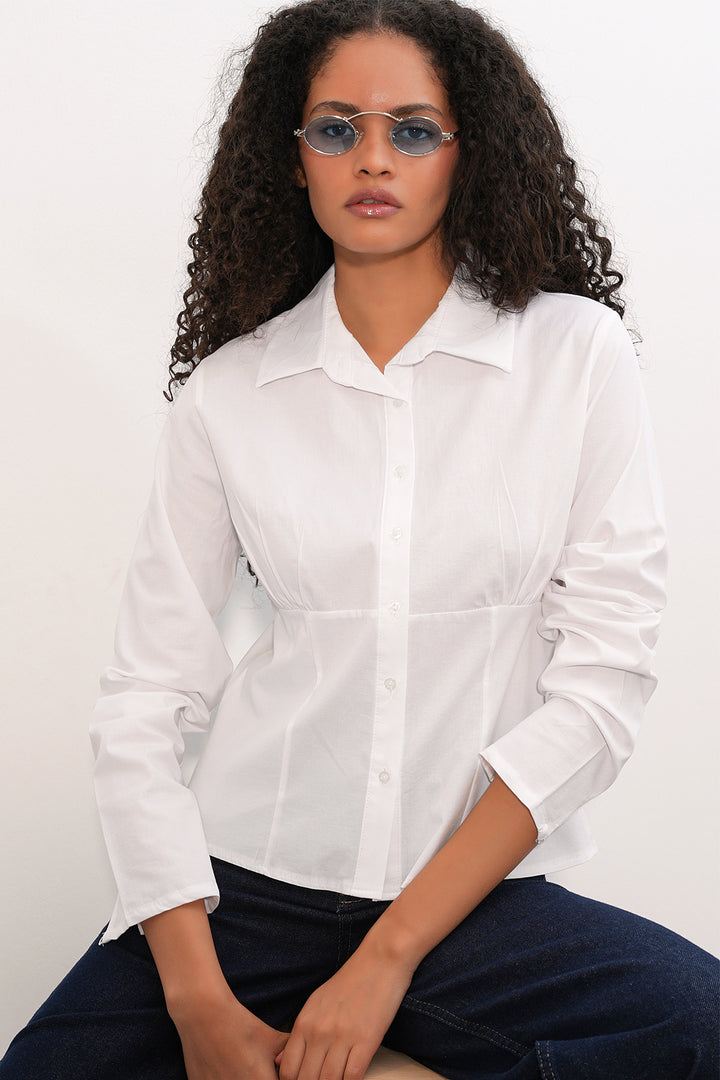 Bigdart 20231 Chemise en popeline slim fit - Blanc
