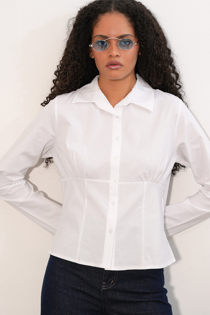 Bigdart 20231 Chemise en popeline slim fit - Blanc