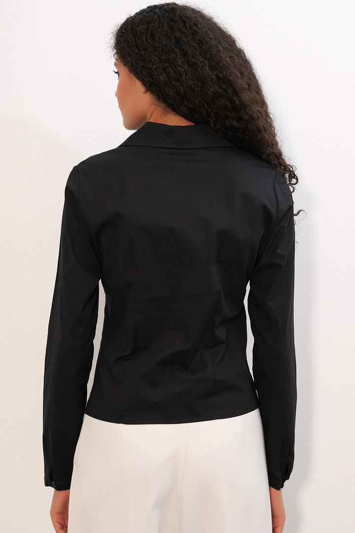 Bigdart Chemise en popeline slim fit 20231 - Noir