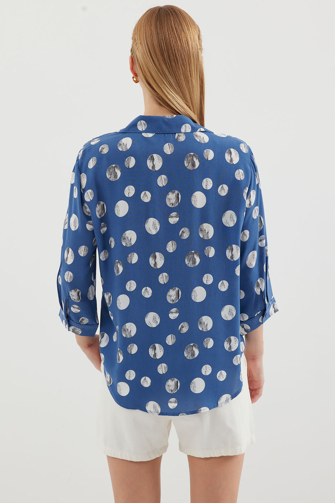 Bigdart 20243 Chemise à motifs avec lien à l'avant - Indigo