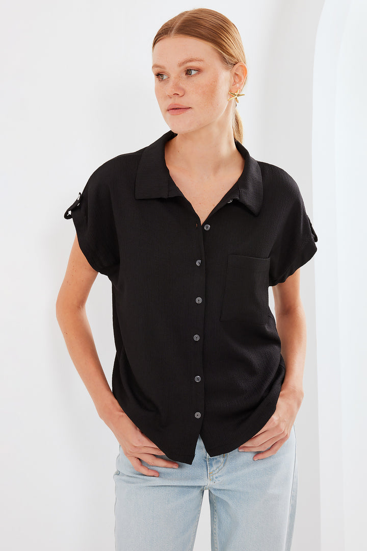 Bigdart Chemise à manches courtes double avec poignet 20256 - Noir
