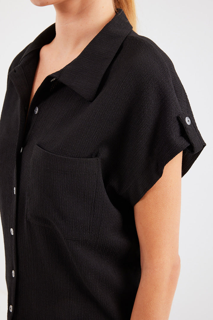 Bigdart Chemise à manches courtes double avec poignet 20256 - Noir