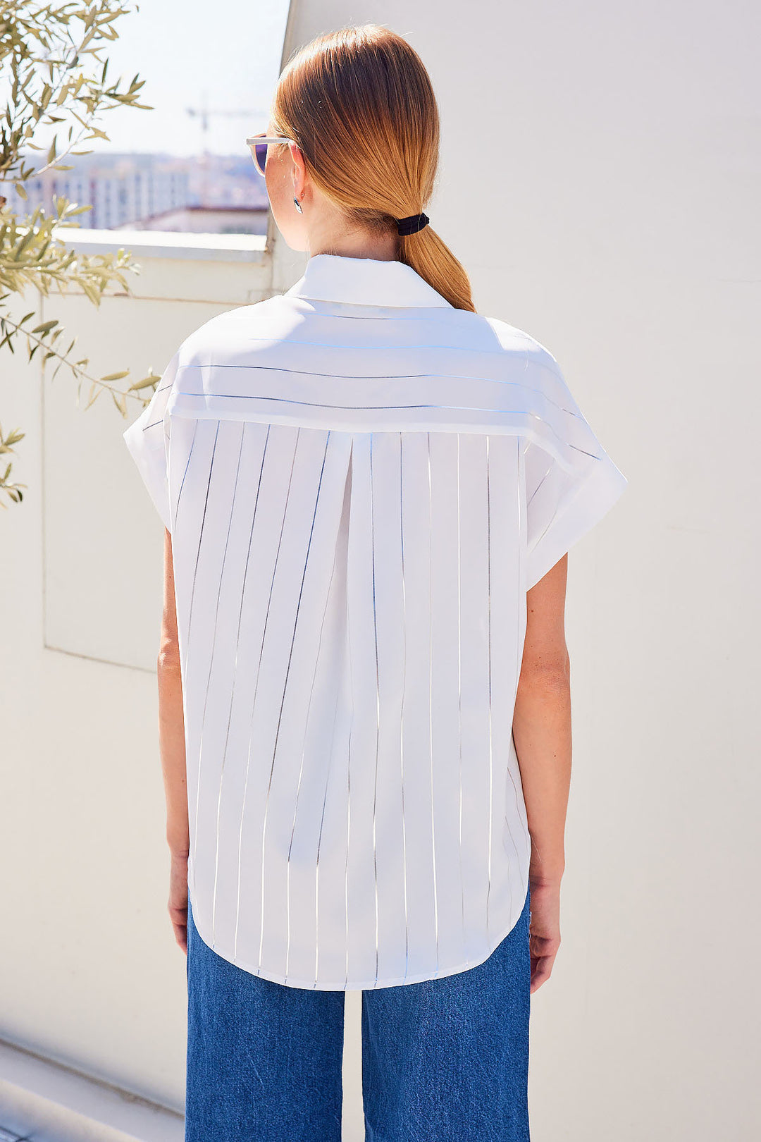 Bigdart 20262 Chemise rayée à manches courtes - Blanc
