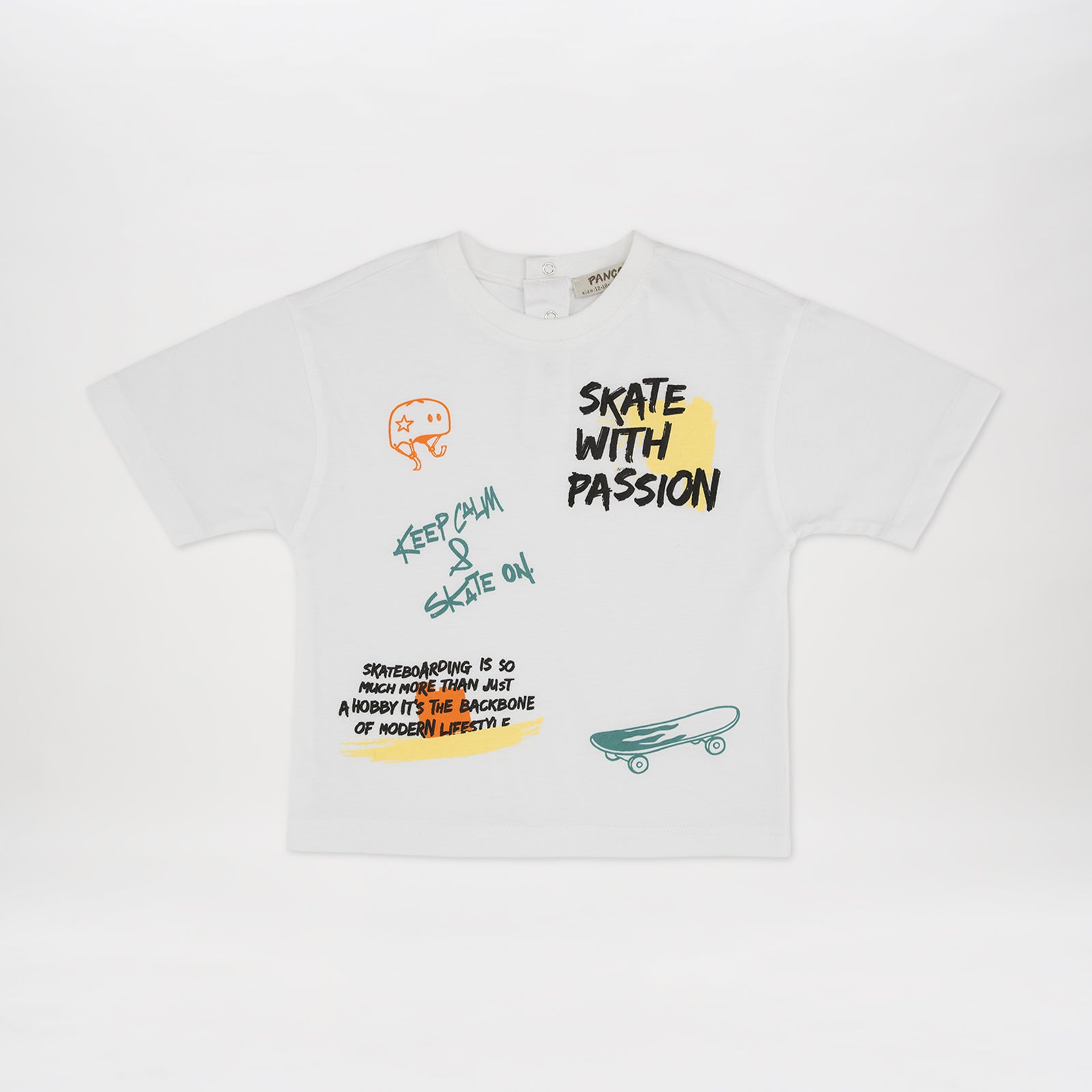 panço t-shirt blanc garçon