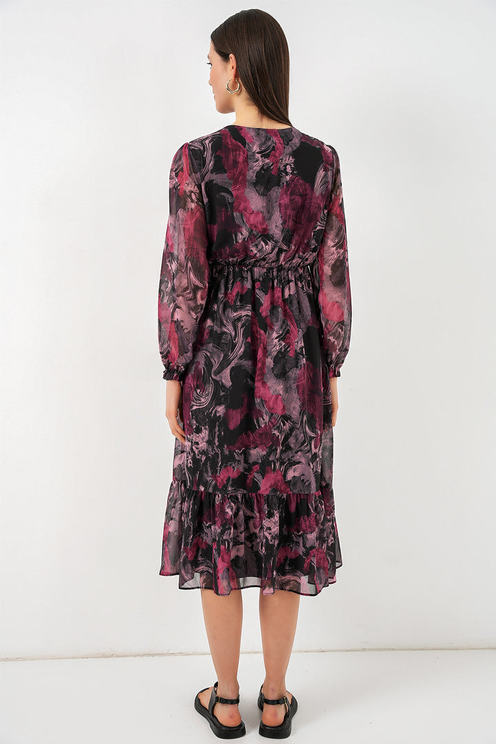 Bigdart 2137 Robe en chiffon imprimée - Rouge A.