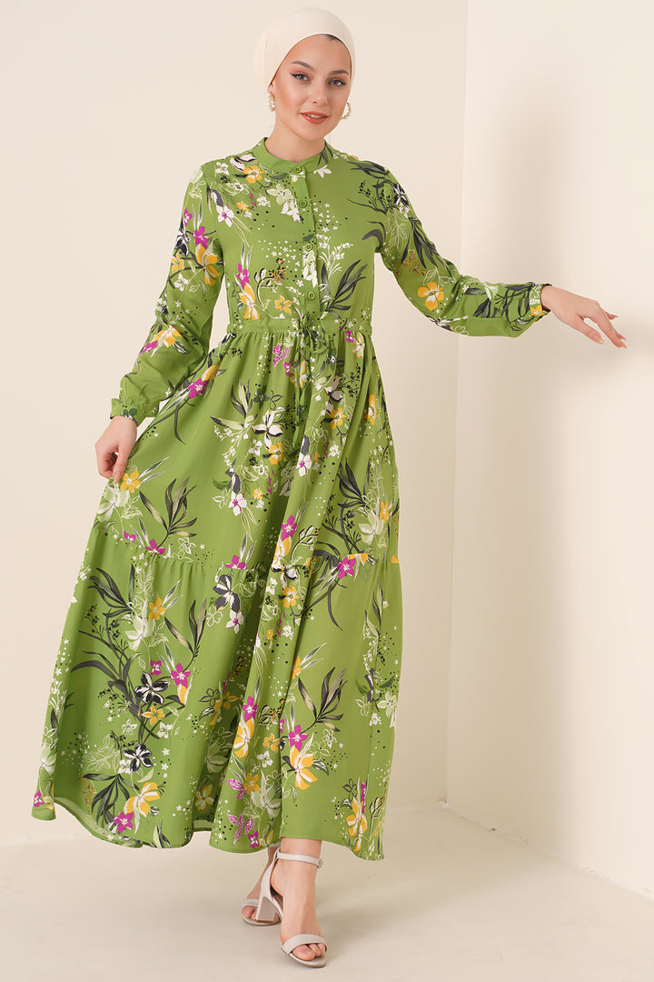 Bigdart 2144 Robe de Mariage Col Mao - Vert foncé