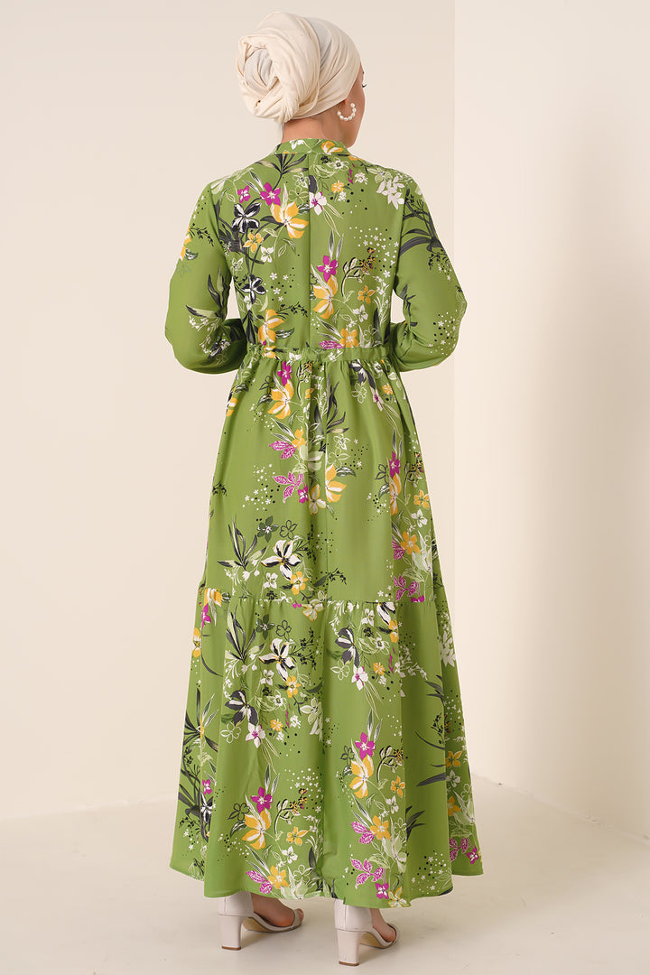 Bigdart 2144 Robe de Mariage Col Mao - Vert foncé