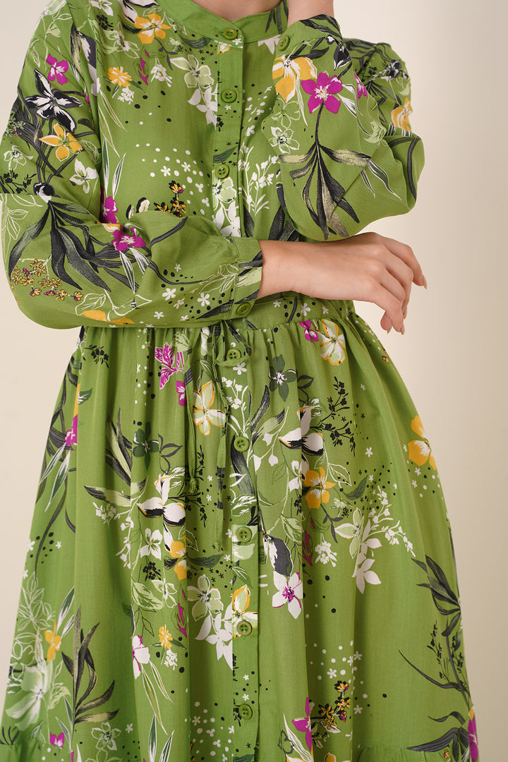 Bigdart 2144 Robe de Mariage Col Mao - Vert foncé
