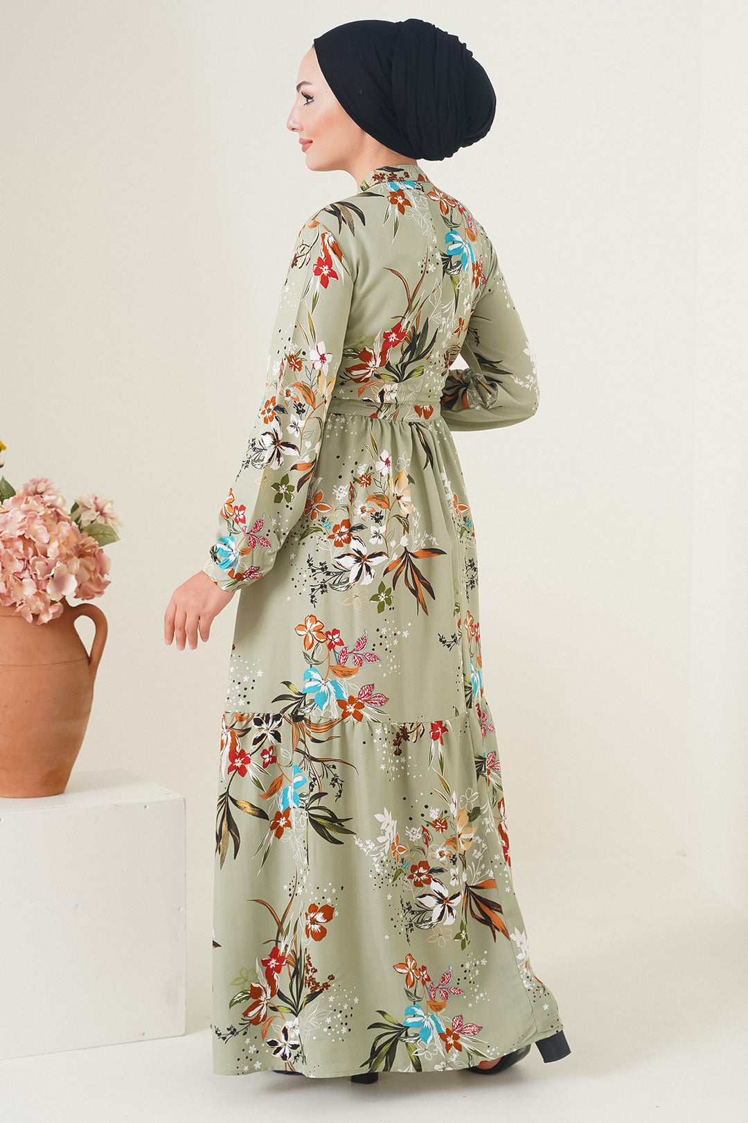 Bigdart Robe de mode à col mao 2144 - d.Kaki
