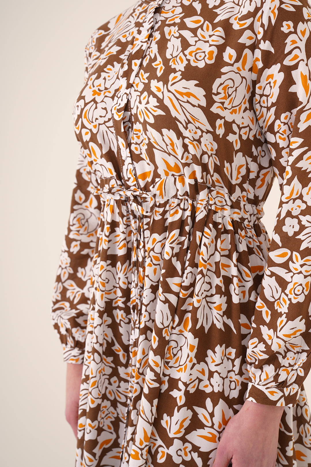Bigdart Robe de hijab à col magistral 2144 - Marron