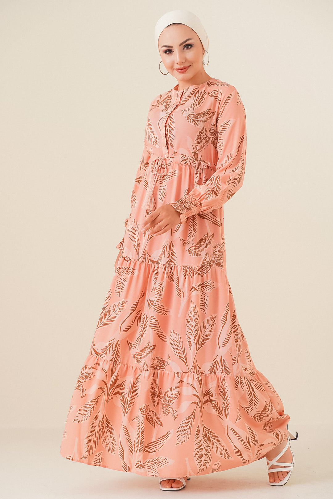 Bigdart Robe de hijab à motifs 2145 - Poudre