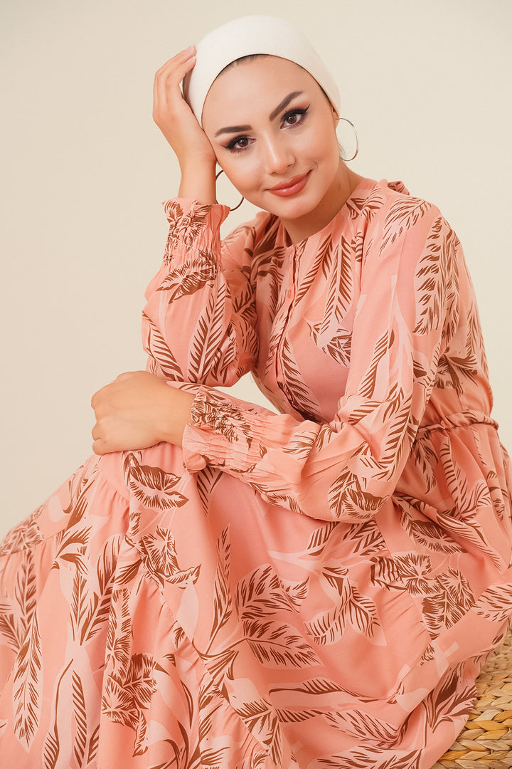 Bigdart Robe de hijab à motifs 2145 - Poudre