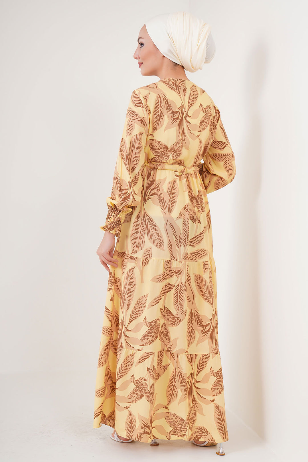 Bigdart 2145 Robe de mode modeste - Jaune