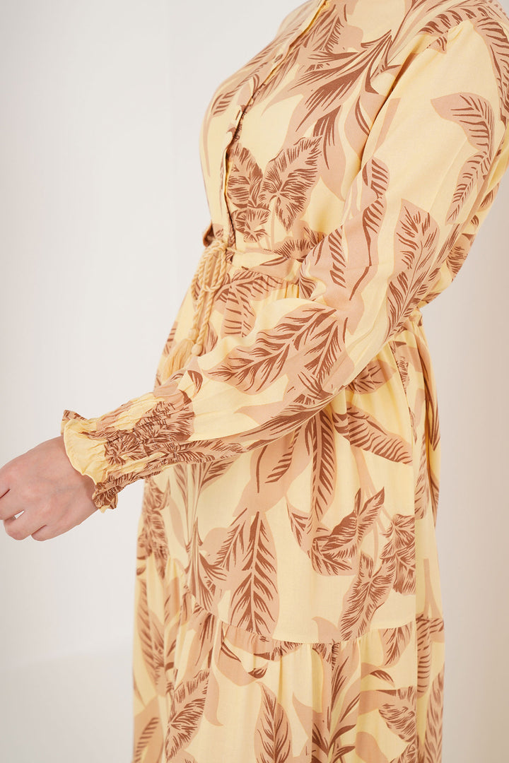 Bigdart 2145 Robe de mode modeste - Jaune
