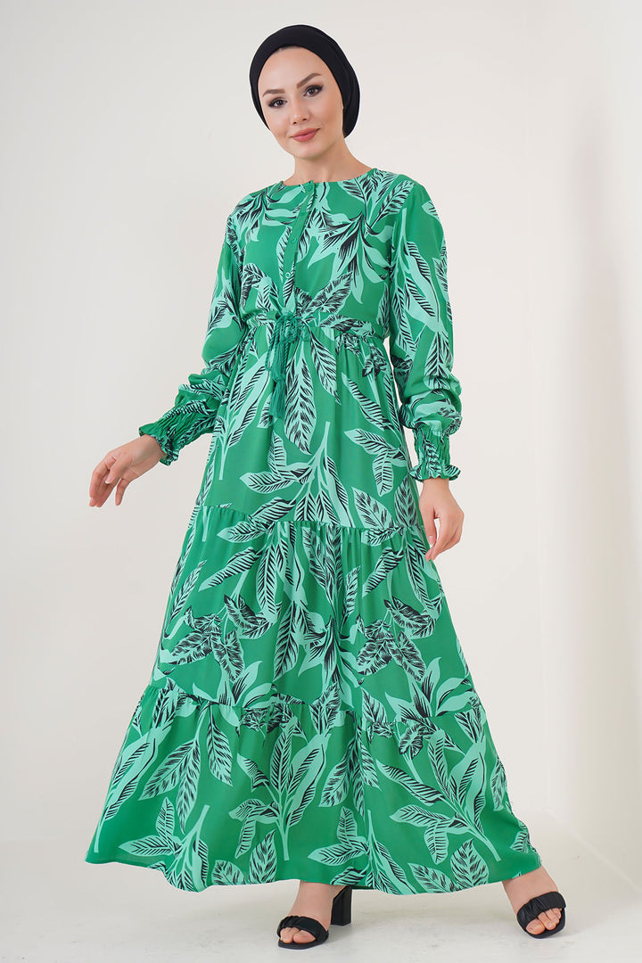 Bigdart 2145 Robe de mode modeste - Vert