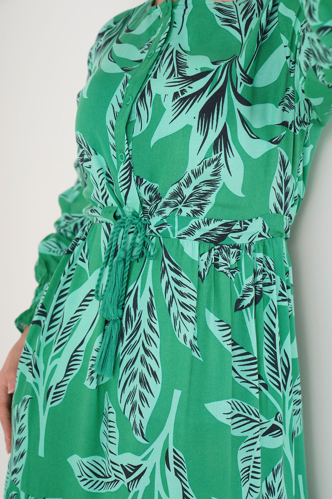 Bigdart 2145 Robe de mode modeste - Vert