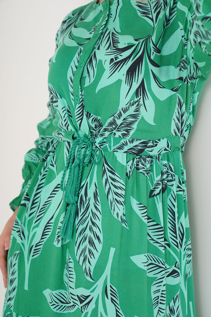Bigdart 2145 Robe de mode modeste - Vert