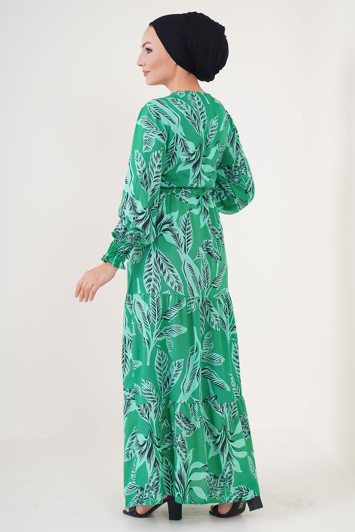 Bigdart 2145 Robe de mode modeste - Vert