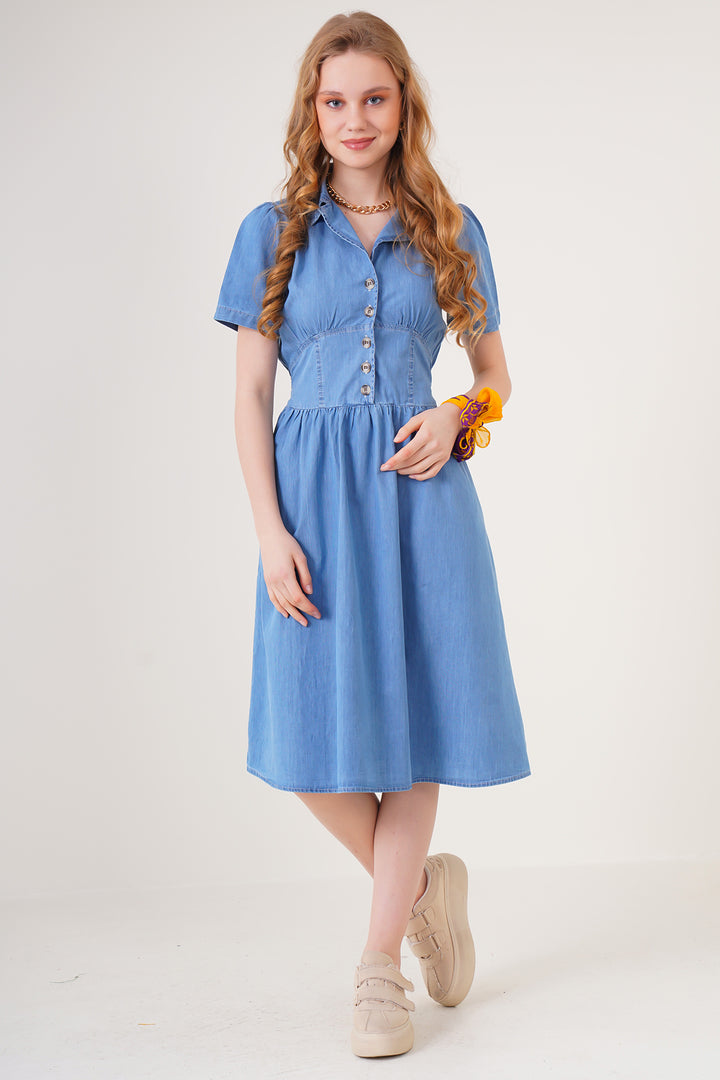 Bigdart Robe en jean 2210 - Bleu