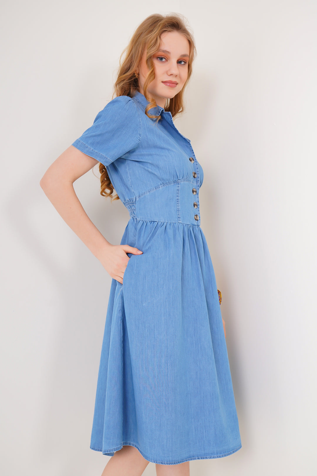 Bigdart Robe en jean 2210 - Bleu