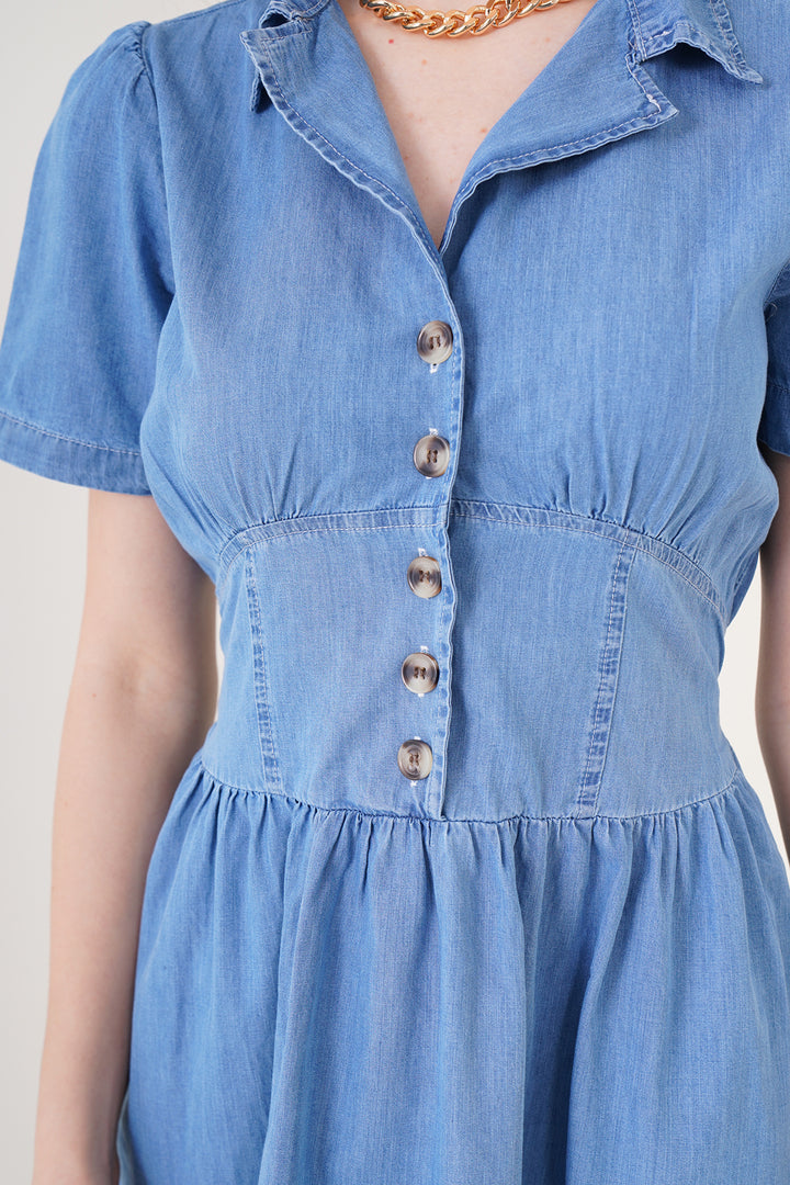 Bigdart Robe en jean 2210 - Bleu