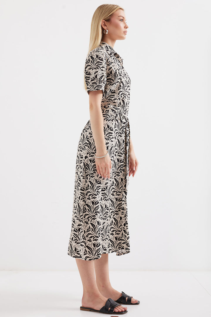 Bigdart 2213 Robe en viscose à manches courtes - Noir