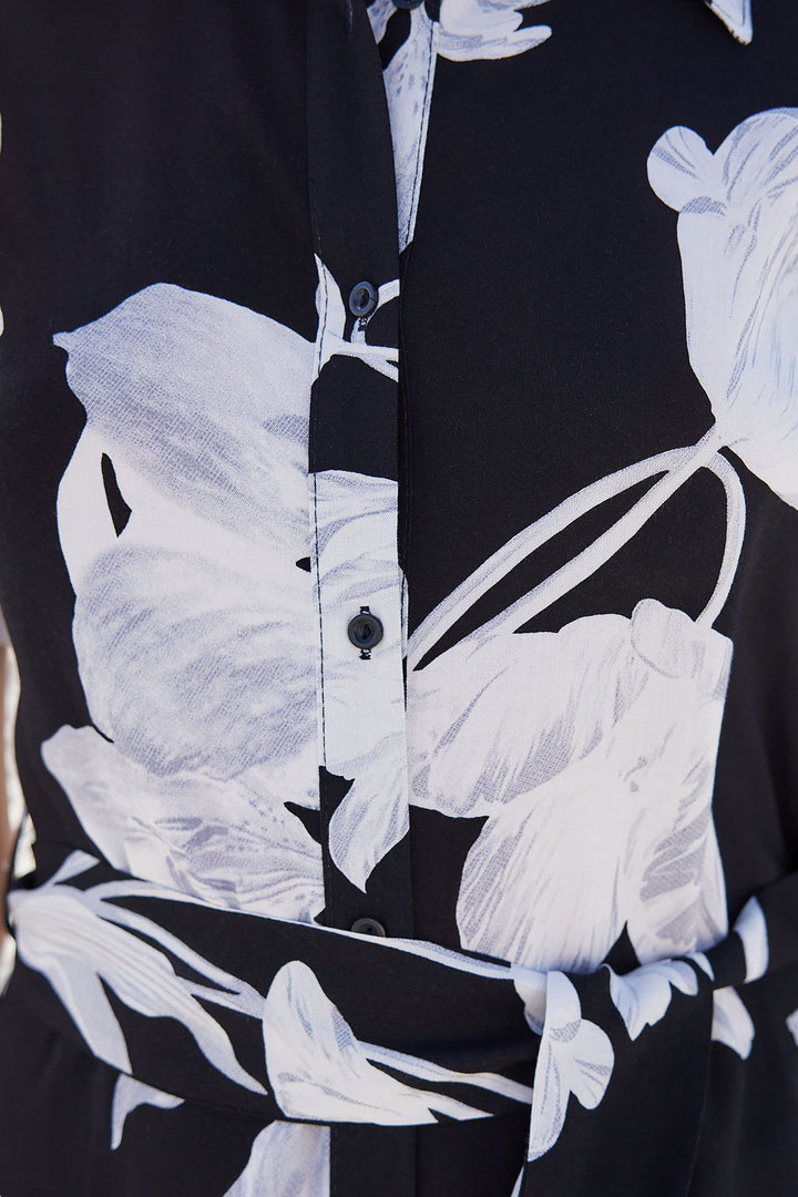 Bigdart 2213 Robe en viscose à manches courtes - D. Noir