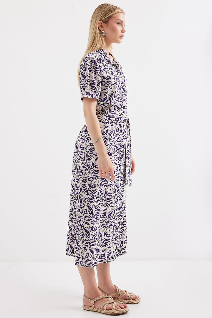 Bigdart 2213 Robe en viscose à manches courtes - Bleu marine