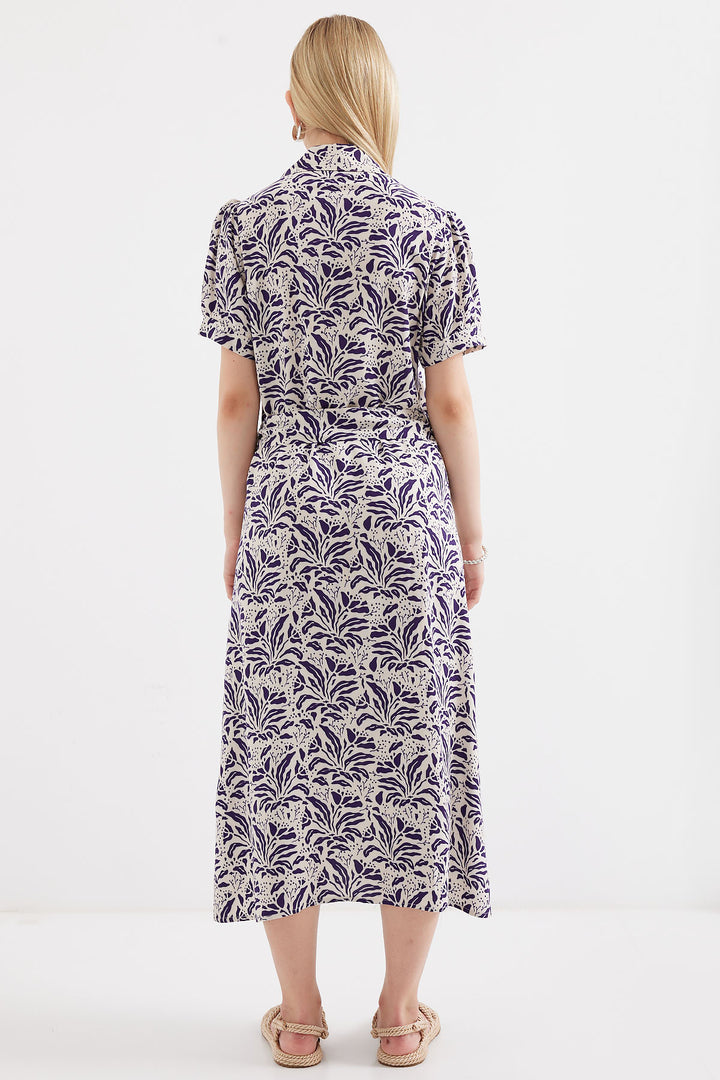 Bigdart 2213 Robe en viscose à manches courtes - Bleu marine