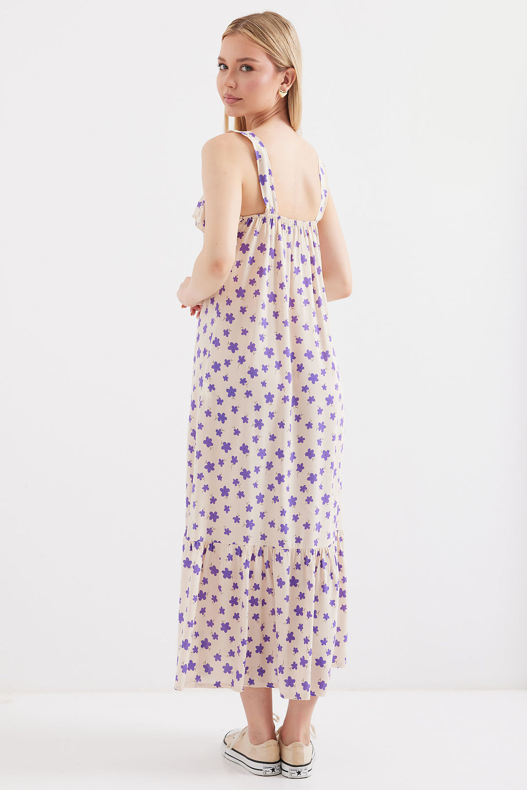 Bigdart 2237 Robe en viscose à bretelles imprimée - Lilas
