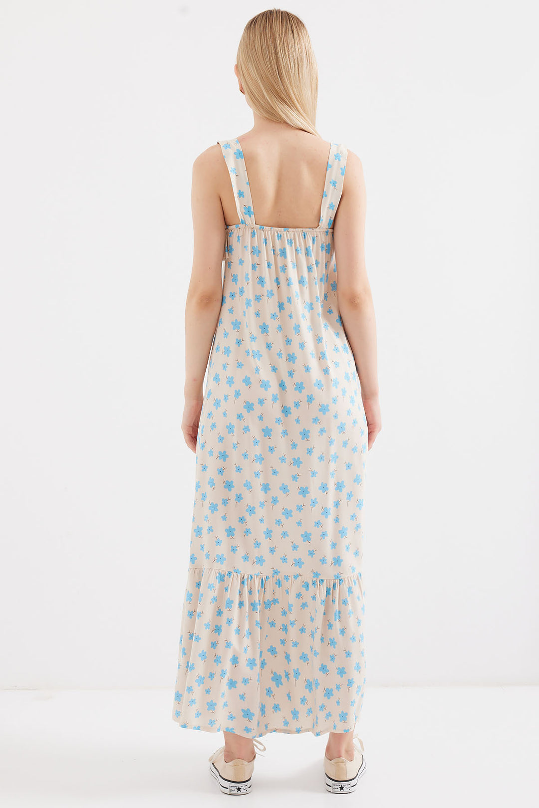 Bigdart 2237 Robe en Viscose à Bretelles Imprimée - Bleu