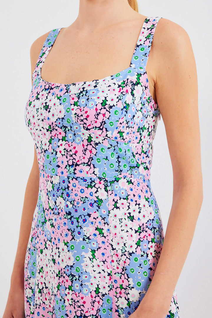 Bigdart 2282 Robe en viscose à bretelles fendues - Bleu