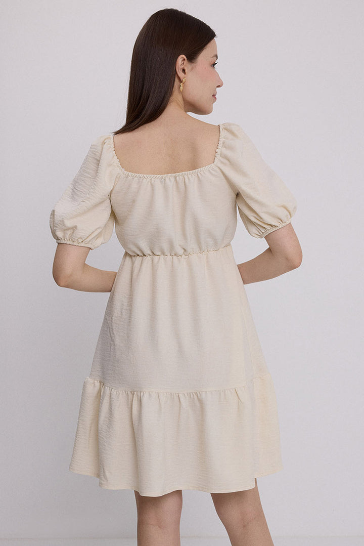 Bigdart Robe Évasée en Lin Beige Femme 2351