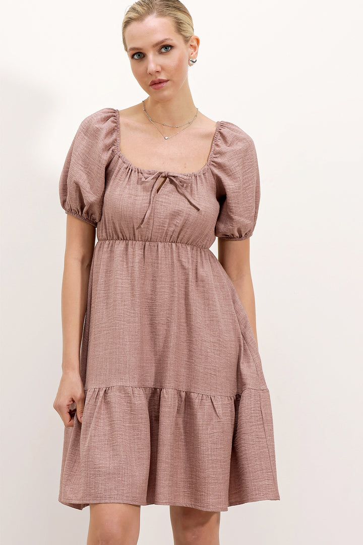 Bigdart 2351 Robe Popeline Évasée - A.Rose Poudré