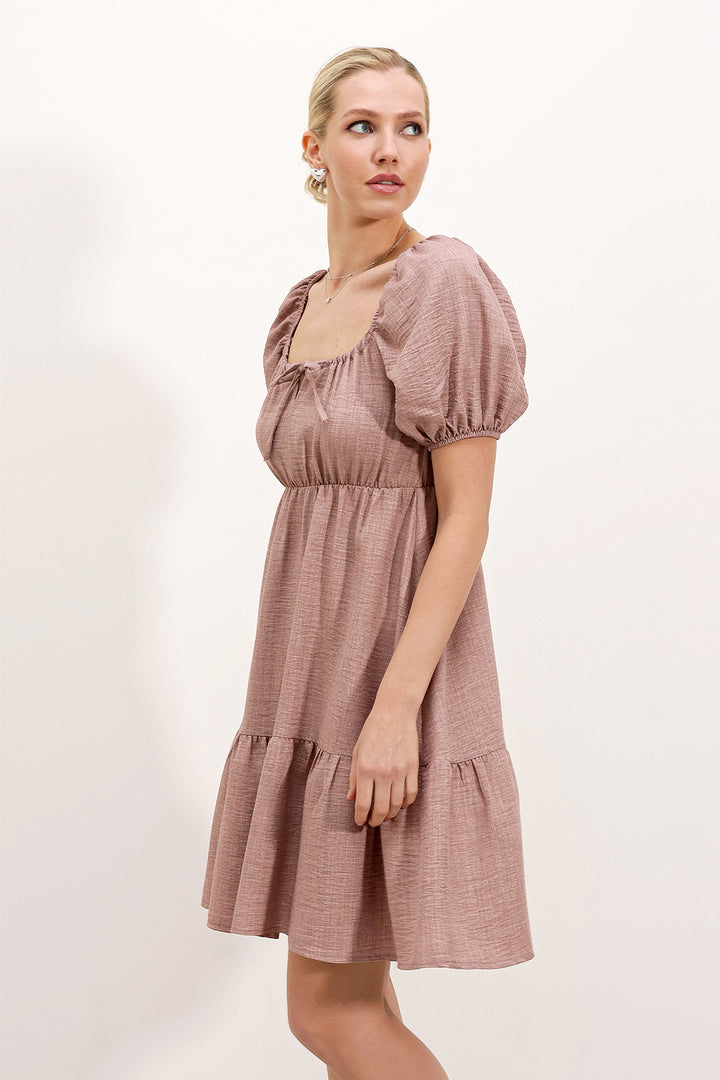 Bigdart 2351 Robe Popeline Évasée - A.Rose Poudré