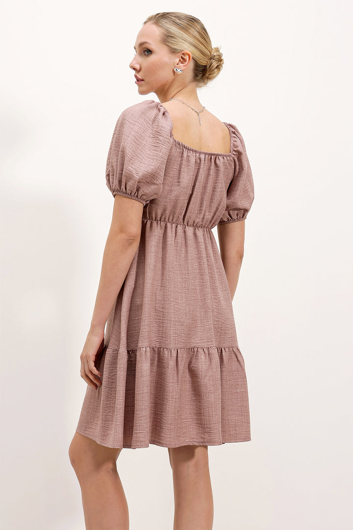 Bigdart 2351 Robe Popeline Évasée - A.Rose Poudré