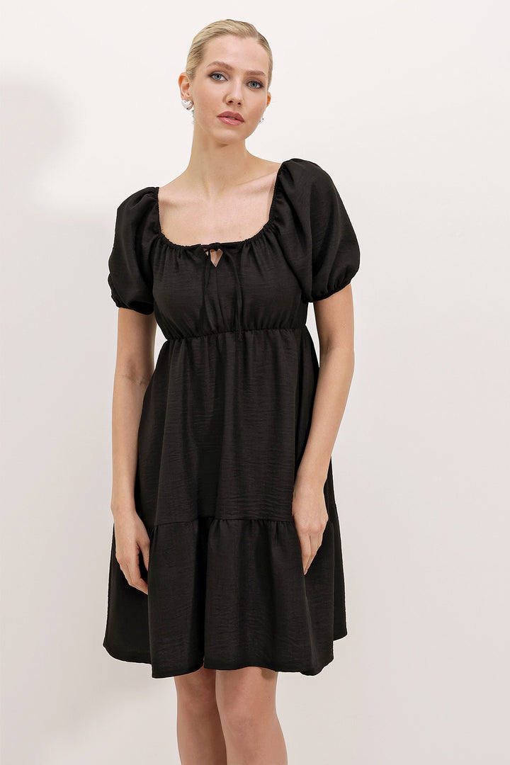 Bigdart 2351 Robe Popeline Évasée - A.Noir