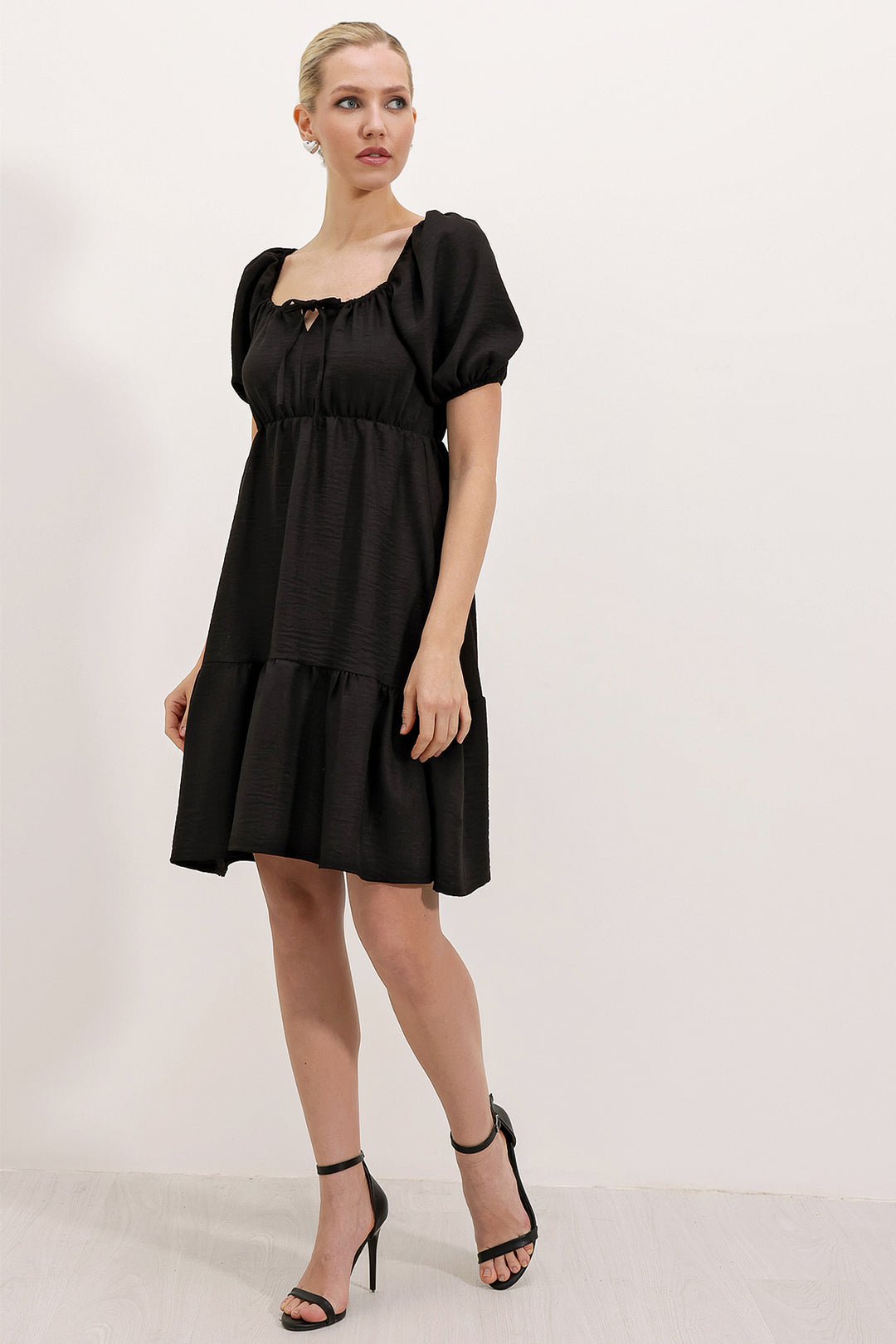 Bigdart 2351 Robe Popeline Évasée - A.Noir