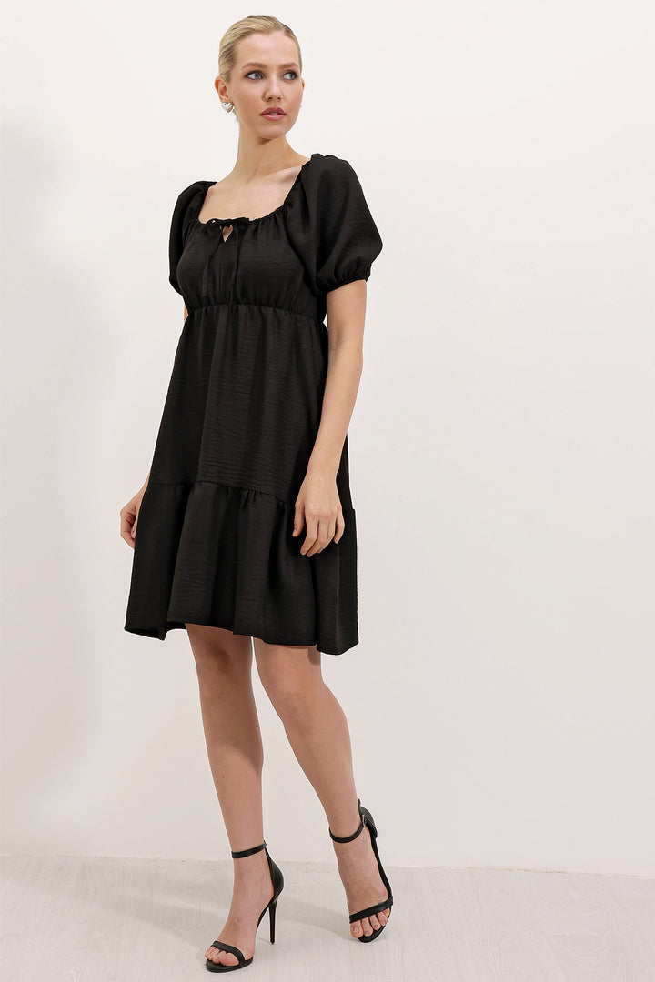 Bigdart 2351 Robe Popeline Évasée - A.Noir